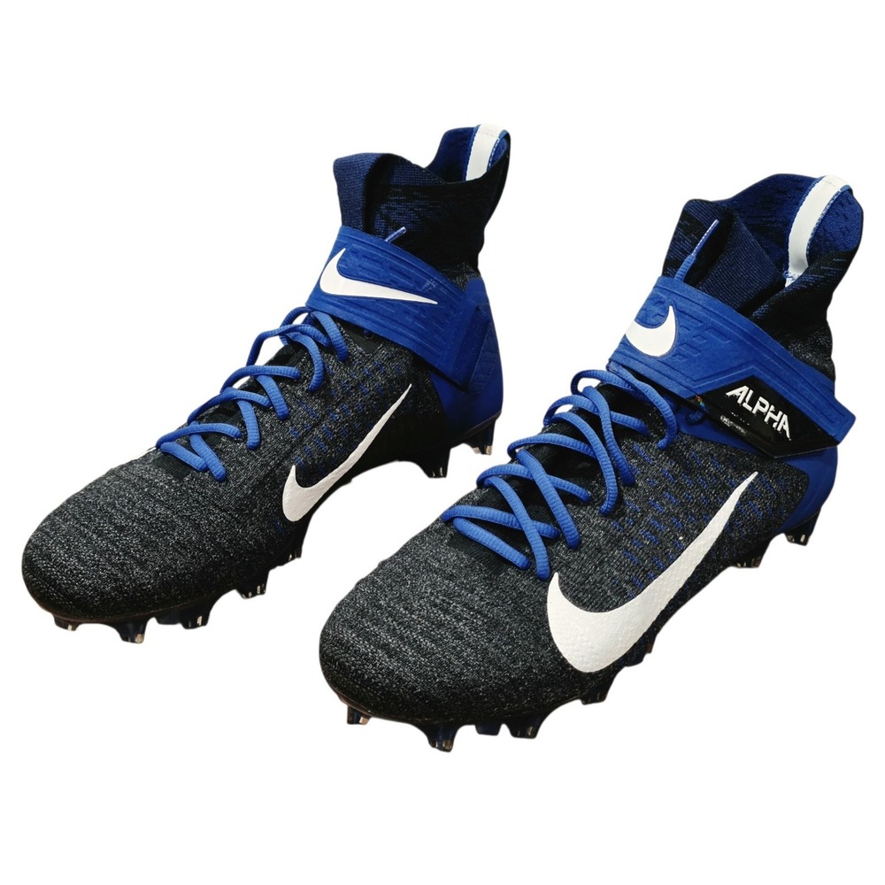 NWOB Nike Alpha Menace Elite 2 Football Cleats Men's 12 BV2077-007 Blue Black